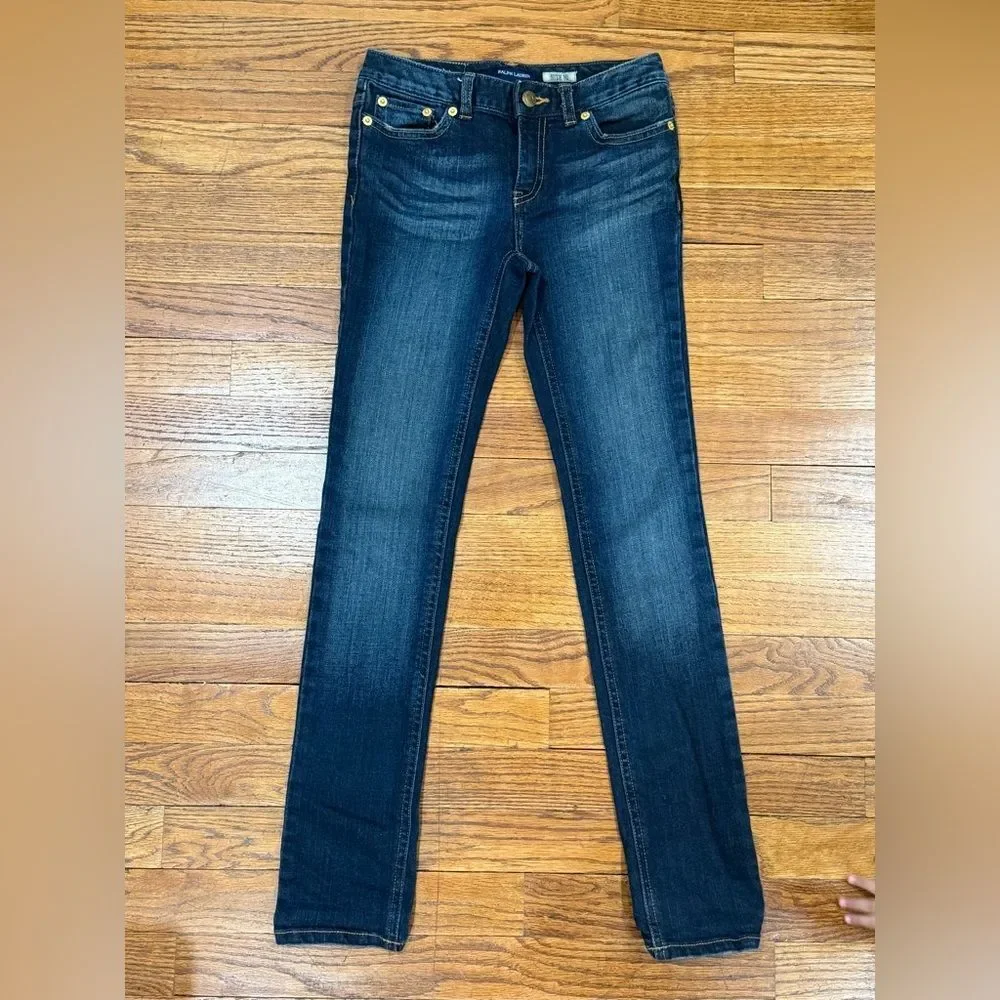 Ralph Lauren Kids Dark Wash Skinny Jeans Girls Size 10